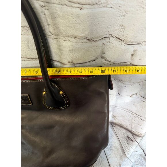 Dooney & Bourke dark brown leather tote purse - Picture 8 of 9
